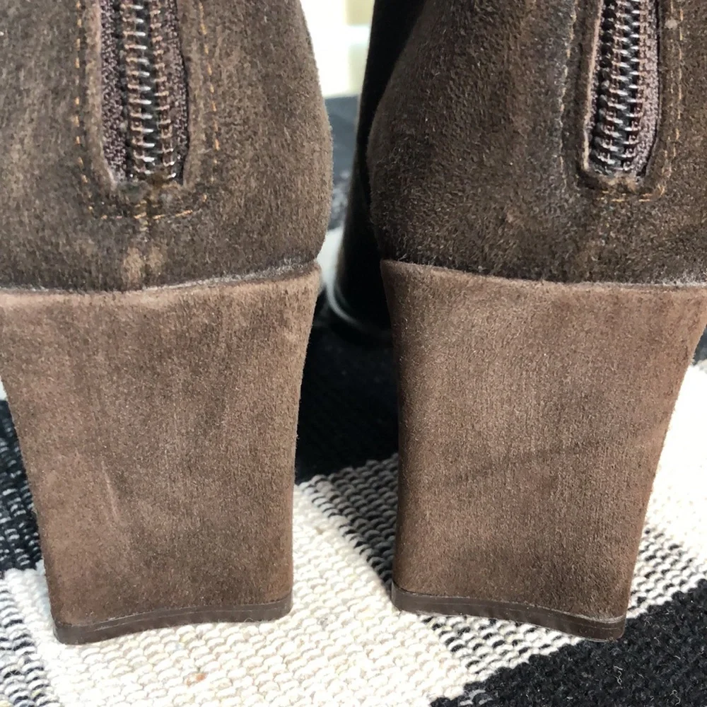 Pedro Miralles Harris Prestige Suede Square Toe Vintage Booties Sz EU35C/US 5